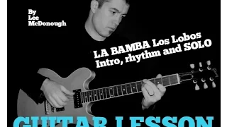 LA BAMBA Los Lobos SOLO, intro/chords Guitar lesson W/TABS