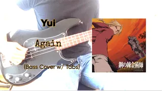 Yui- Again (Bass Cover w/ Play Along Tabs)