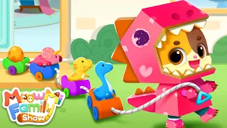 Colorful Dinosaur Song | Learn Colors | Kids Songs & Nursery Rhymes | MeowMi Family Show