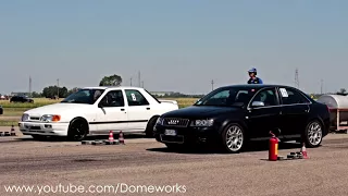 Audi S4 VS Ford Sierra Cosworth -  Drag Racing Challenge