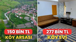 150 Bin TL'ye Yemyeşil Bir Köyde Arsa / 277 Bin TL'ye Bahçeli Köy Evi / Müstakil Evler
