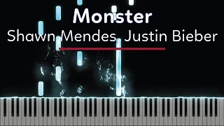 Monster - Shawn Mendes, Justin Bieber - Piano Tutorial