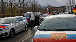 Pro-russischer Autokorso zieht durch Berlin