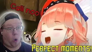 When the moment is just perfect! | HoloEN - Perfectly Timed Moments | REACTION