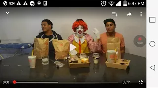 Ronald McDonald eats burger king reaction