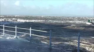 Morecambe Storm & Floods, Footage from Bare to West End 5th December 2013