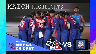 Match Highlights: Nepal VS USA//World Cricket League-2