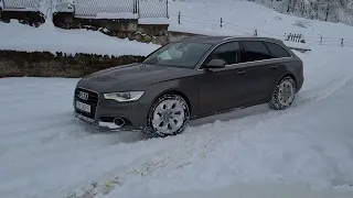 Audi A6 C7 3.0 TDI Quattro in deep snow