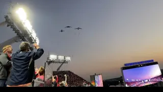 Live Super Bowl LV trifecta flyover at Raymond James Stadium in Tampa Florida 2021