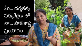Goruchikkudu Kobbari thurumu curry/kitchen garden cluster beans/live village life with me in Hyd