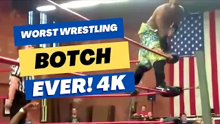 WORST Wrestling Botch Ever 4K! He Barely Survived (Charade 2012 Double Moonsault)