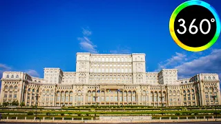 360° VR Palace of Parliament Bucharest Travel Romania Tour 6K 3D Holiday Virtual Tour Reality HD 4K