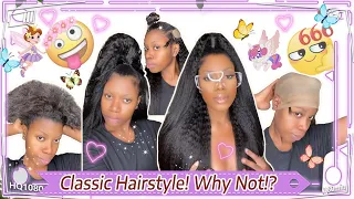 👄Halfuphalfdown Slayer! Quick Weave No Leave-out Tutorial | Virgin Hair Weft Ft.#ELFINHAIR Review