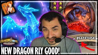 NEW DRAGON HATESPAWN IS PRETTY GOOD! - Hearthstone Battlegrounds