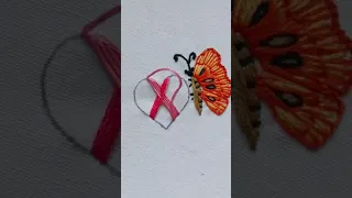 How to Learn Embroidery Flowers Other pictures​ on Fabric with Yarn part 33