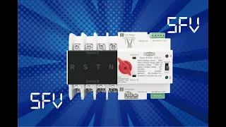 Conexión y configuración transfer switch 4 polos, interruptor de transferencia automático - manual