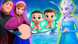 ELSA es TIA de GEMELOS! 👶🏻👶🏻 ANA y KRISTOFF esperan 2 BEBÉS! Juguetes Fantásticos