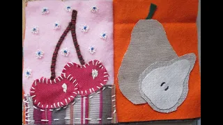 Mini Slow Stitch Fabric Fruit Book tutorial - Very Relaxing - jennings644 - Teacher of All Crafts