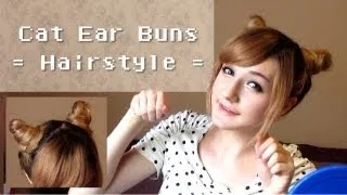 Cute Cat Ear Buns Hairstyle