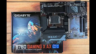 GIGABYTE B760 GAMING X AX 🎯 Motherboard Unboxing and Overview