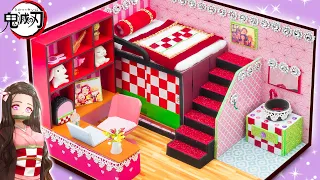 DIY Pink Room of Kamado Nezuko | Demon Slayer: Kimetsu no Yaiba | DIY Miniature Cardboard House #53