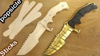 How to make CSGO Huntsman knife from popsicle sticks