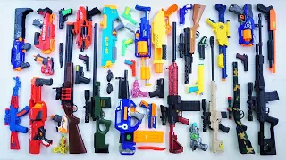 Collecting 7 Sniper Gun and 3 Semi Otomatic Gun AK47 M16 Nerf Gun SMG Gun Super Water Gun Granade