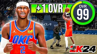 60-99 Overall BUT Every WIN is +1 ATTRIBUTE UPGRADE on NBA 2K24… (SHAI GILGEOUS BUILD)