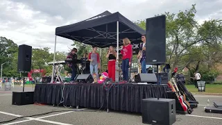Savannah and the School of Rock Port Jefferson Junior House Band singing Helter Skelter