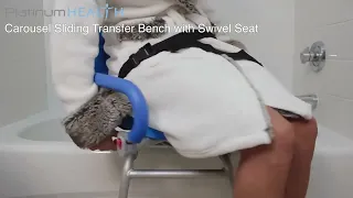 Bath Chair For Elderly   Carousel Sliding Transfer Bench with Swivel Seat 2018   Trim