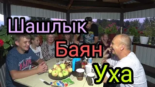 ШАШЛЫКИ/БАЯН/УХА/И КОНЕЧНО БАНЯ/СЕМЕЙНЫЙ ОТДЫХ В БЕСЕДКЕ ОКНАМИ В САД...