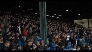 Chester fans at Oldham (FA Cup 4QR, 15/10/22)