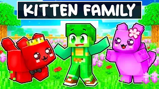 Adopted By KITTEN FAMILY in Minecraft!