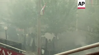 Clashes at City Hall in Zvecan between Serbs and NATO soldiers