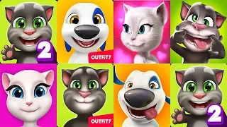 My Talking Tom 2 vs My Talking Tom vs My Talking Angela - My Talking Hank Gameplay 2018