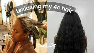Texlaxing my 4c natural hair after 5 years | my honest review
