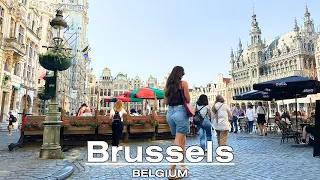 4K Walk in Brussels, Belgium [4K, 60fps] | Exploring the Historic City Center