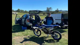 Ash first ride Husaberg FE570 at QMP