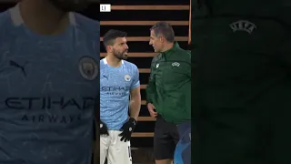 when aguero corrected a referee for putting the wrong number on the score board 😂😂😂😂🤣🤣🤣
