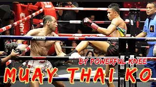 Muay Thai Fight Knockout By Powerful Knee At Rajadamnern Stadium