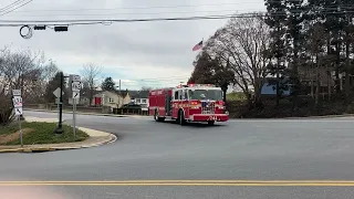 ELIZABETHTOWN ENGINE 74-1 responding (heavy horn, EXTREME PINNED Q)