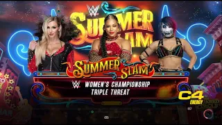 Bianca Belair vs Charlotte Flair vs Asuka - WWE Women's Championship - WWE SummerSlam - WWE 2K23