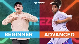 Beginner vs Advanced Dancer – 2 Levels of Dancers Take The Same Class | STEEZY.CO