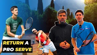 How To RETURN A Professional SERVE: TENNIS DOCTOR by Vincent Simone and Denis Dobrovolsky