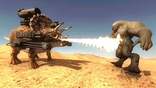 WEAPONIZED TRICERATOPS vs EVERY UNIT - Beast Battle Simulator