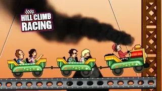 The last track CONSTRUCTION on monster car Hill Climb Racing game cartoon cars for children