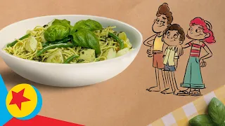 Luca and Alberto Cook Trenette al Pesto | Cooking with Pixar | Pixar