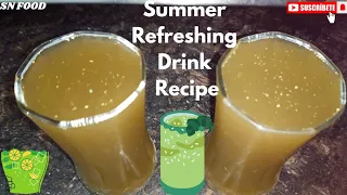 गर्मियों में ताज़गी देने वाला पुदीने का शरबत की रेसिपी। Instant Mint Sharbat Ki Recipe। Summer Drink