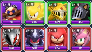 Sonic Forces - 8 Max Level Characters battle: Dr. Eggman, Super Sonic, Rusty Rose, Mephiles the Dark