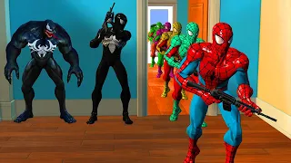 Game 5 Superheroes Pro : Spider Man is attacked by Batman Hulk Avengers |Spider Man 2 Rescues Granny